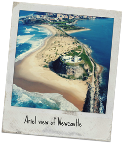 ariel view of Newcastle