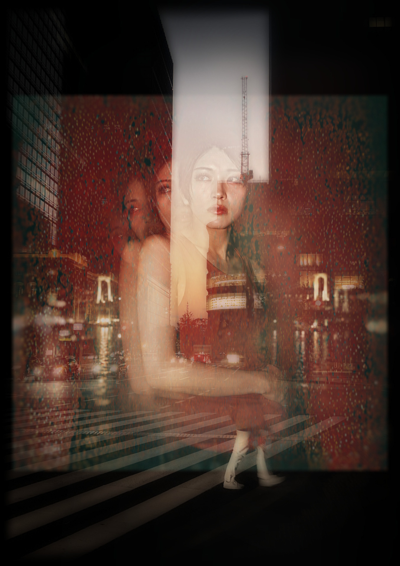 Ryo Kajitani, Yokohama, Kanagawa, Japan. “Inward Red,” digital photo collage, archival pigment print.