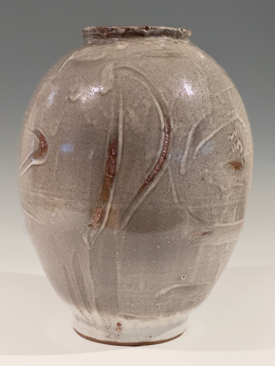 Linda Olson, Minot, ND, USA. “Oval Carbon Trap,” stoneware.