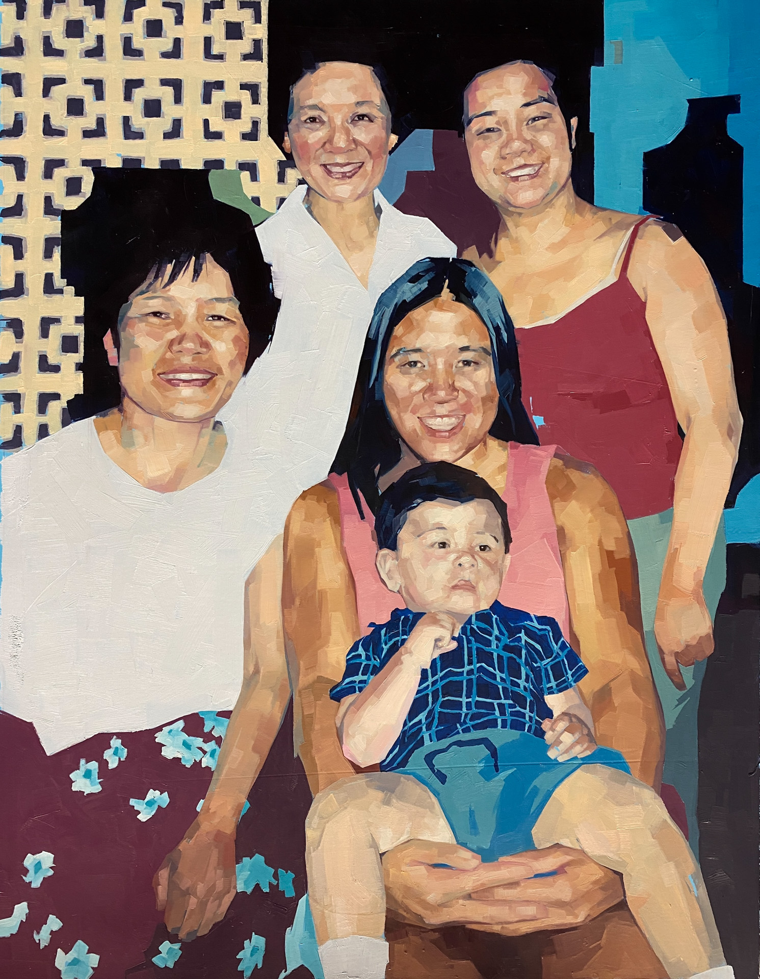 Joshua Newth, Cape Girardeau, MO, USA. “America the Beautiful, Reno NV,” oil on paper, mounted on panel.