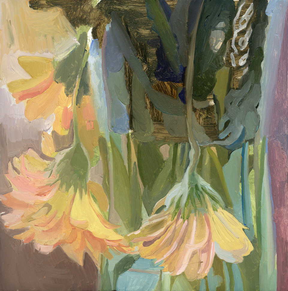 Alexandra Franz, Cincinnati, OH, USA. “Wilted Flowers,” oil on panel.