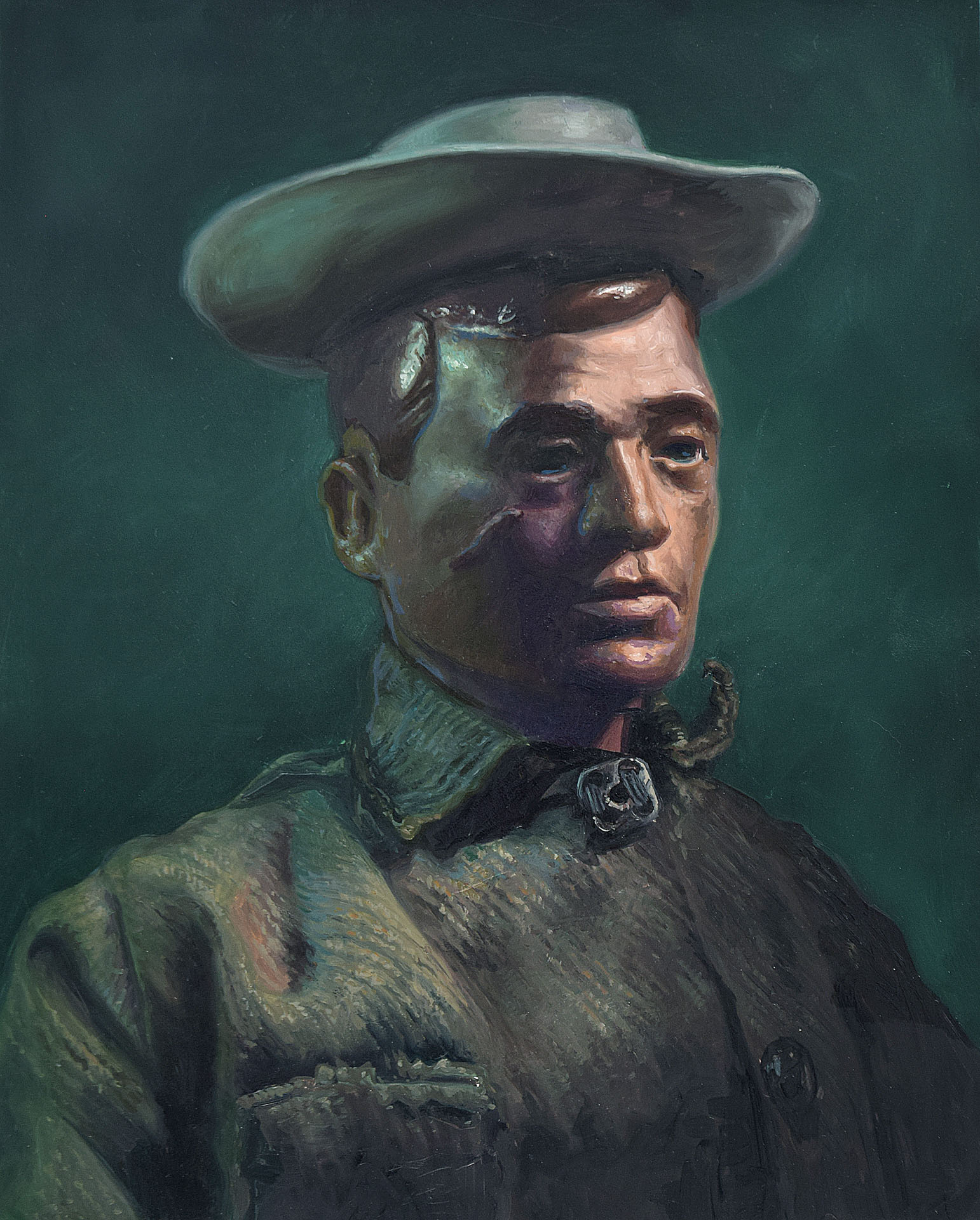 Jason Cytacki, Norman, OK, USA. “Duke,” oil on panel.