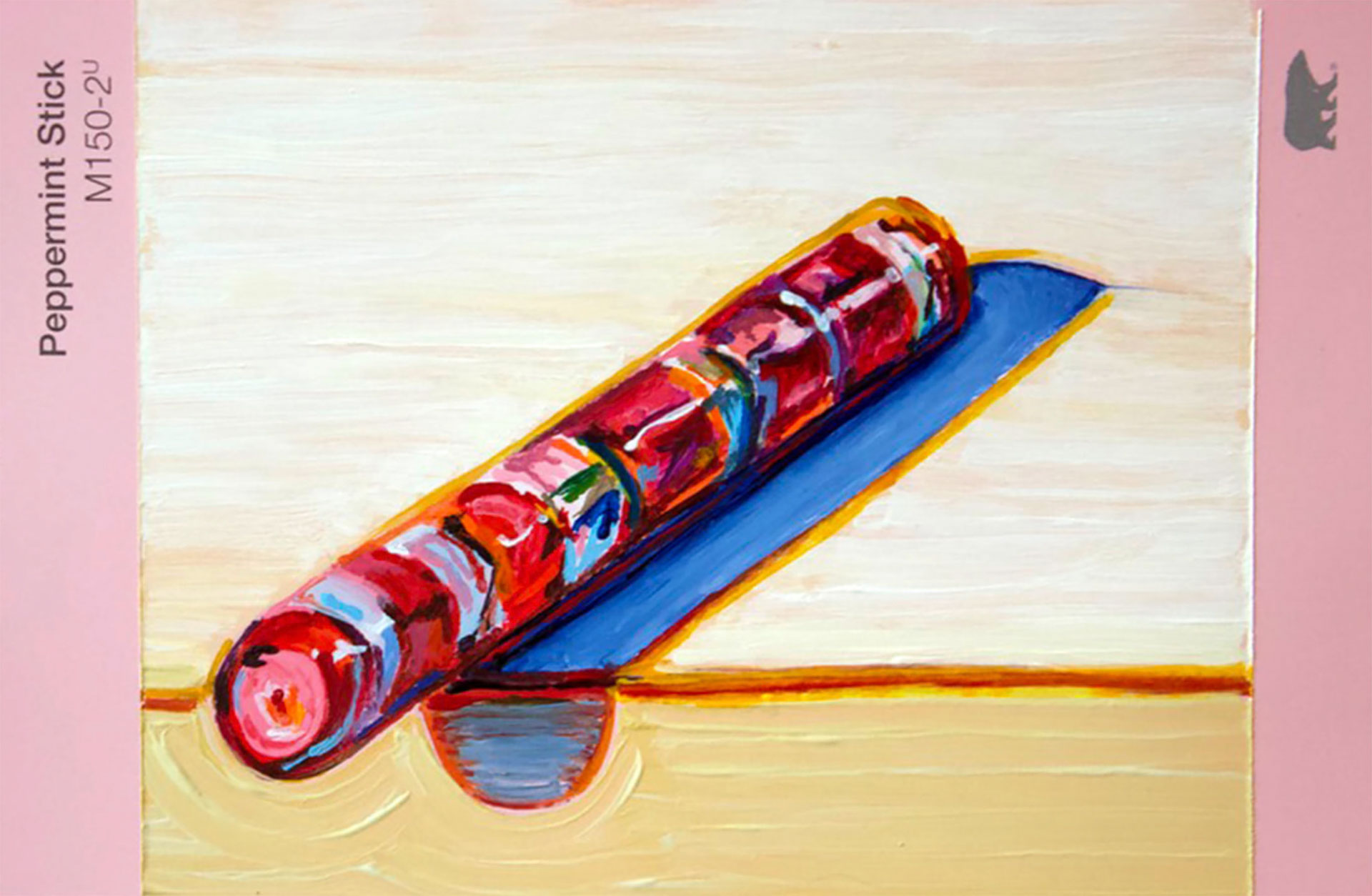 Todd Johnson, Knoxville, TN, USA. “Peppermint Sticks,” acrylic on paint chip.