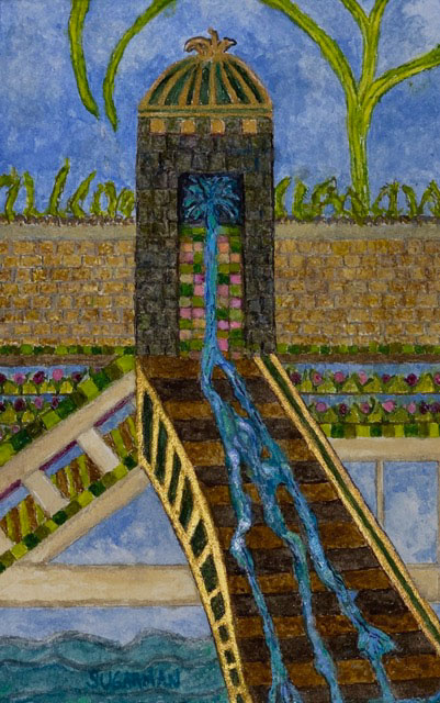 Jennifer Sugarman, Carmel, IN, USA. “Folly Fantasy,” watercolor.