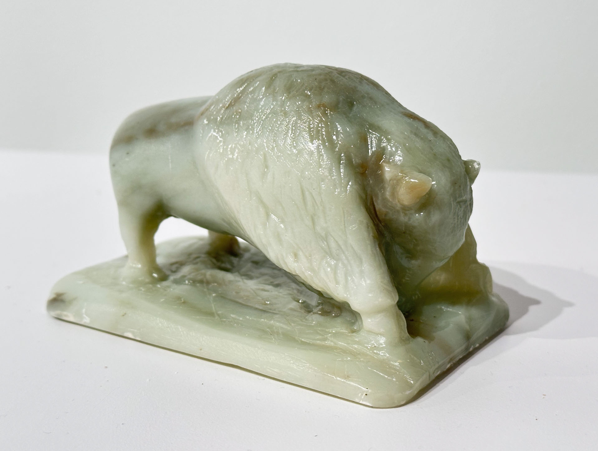 Dyana Decoteau-Dyess, Vermillion, SD, USA. “Mashkode-Bizhiki (Plains-Bison),” soapstone.