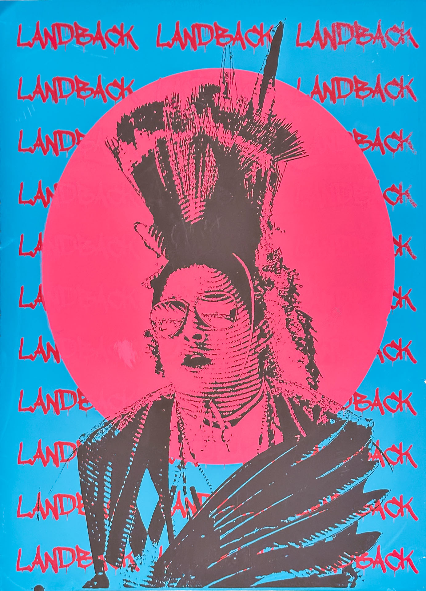 Dyana Decoteau-Dyess, Vermillion, SD, USA. “Deadly Uncle,” screenprint.