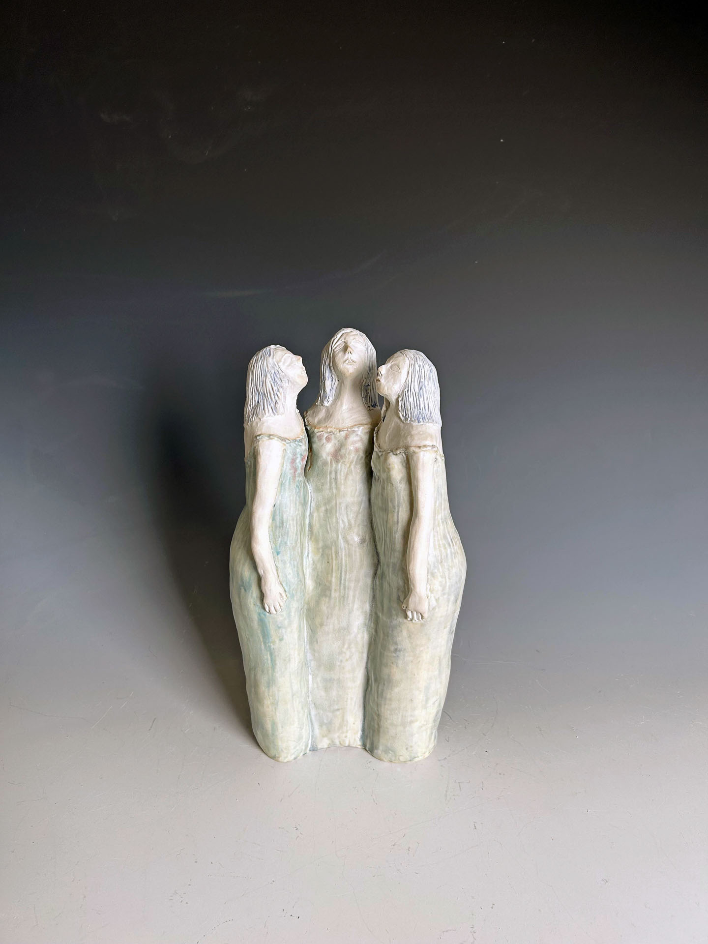 Mary Bauer, Grand Forks, ND, USA. “the chorus shares their truth,” porcelain.