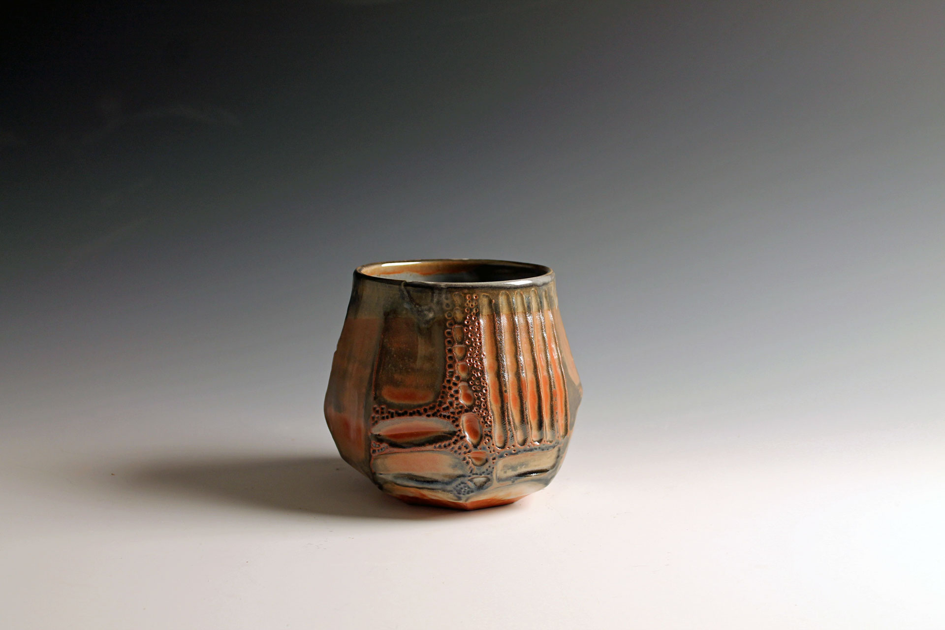 Mary Bauer, Grand Forks, ND, USA. “shino jar,” high fire white stoneware.