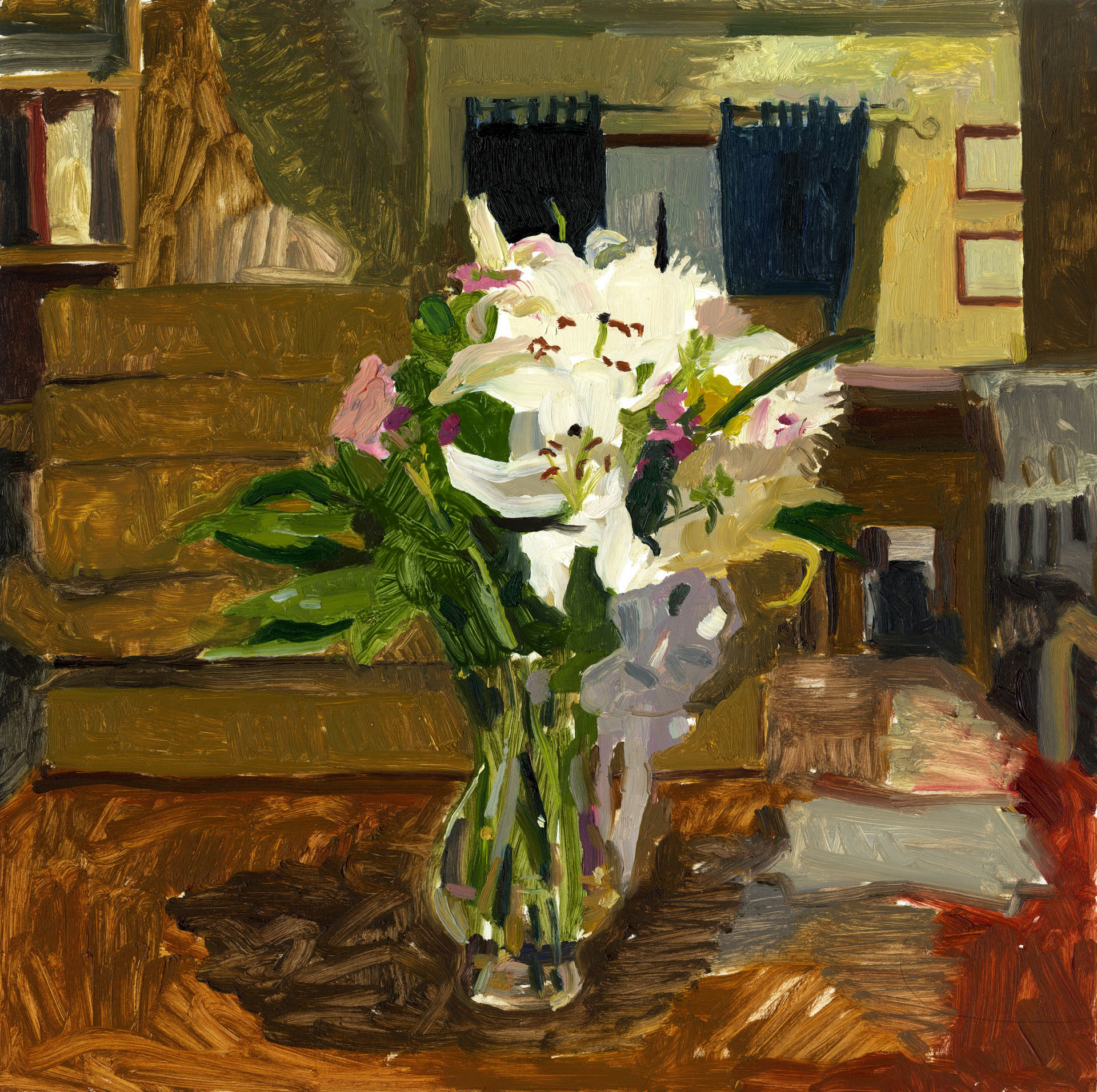 Alexandra Franz, Cincinnati, OH, USA. “20th Birthday Flowers,” oil on panel.