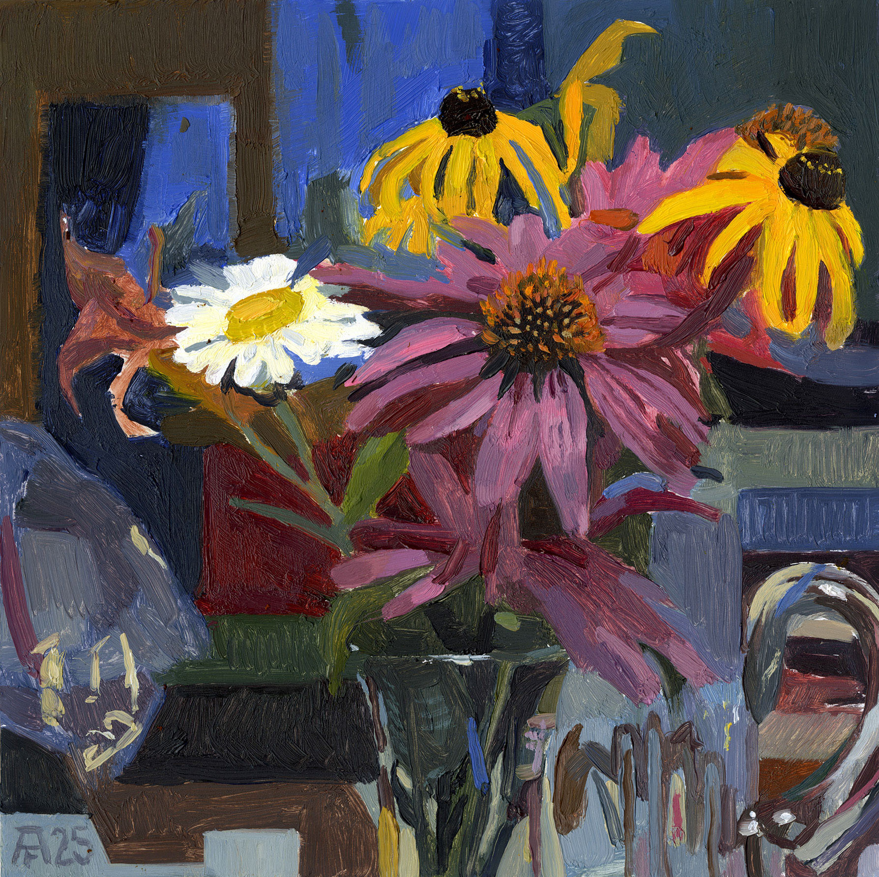 Alexandra Franz, Cincinnati, OH, USA. “Echinacea,” oil on panel.