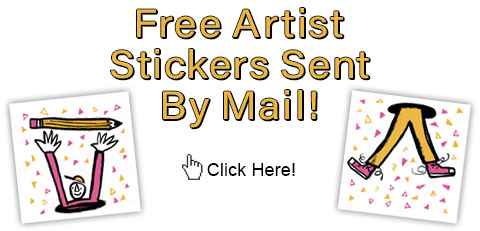 Free Artist Sticker Sent by Mail - Click Here