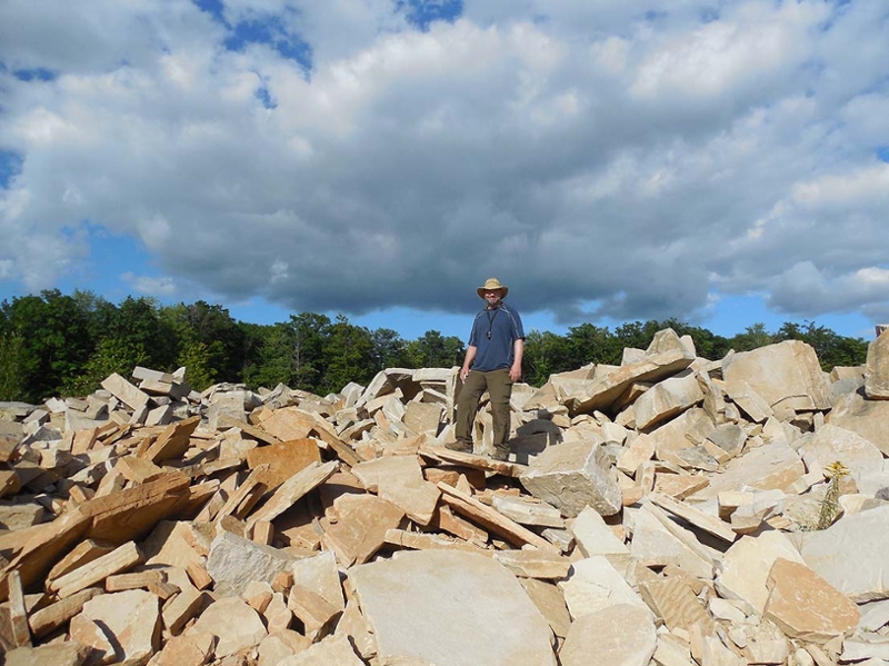 Slab surfing 510 million year old sandstone in Wisconsin