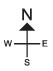 Compass pointing up for North matching seating, so seating is top to bottom or North to South