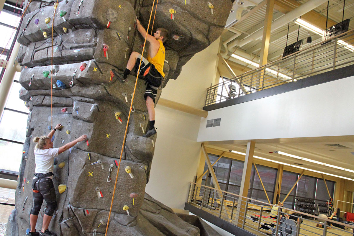 Wellness Center climbing wall