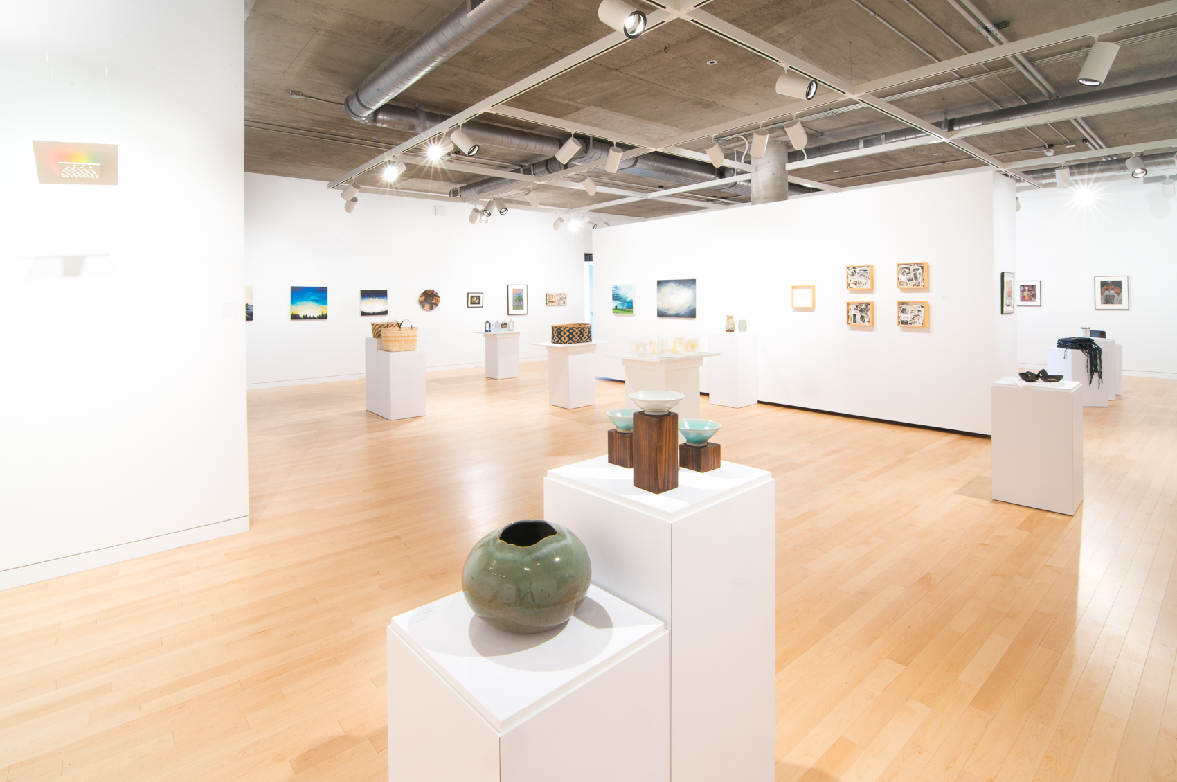 Installation photo of Northwest Arts Center Walter Piehl Gallery