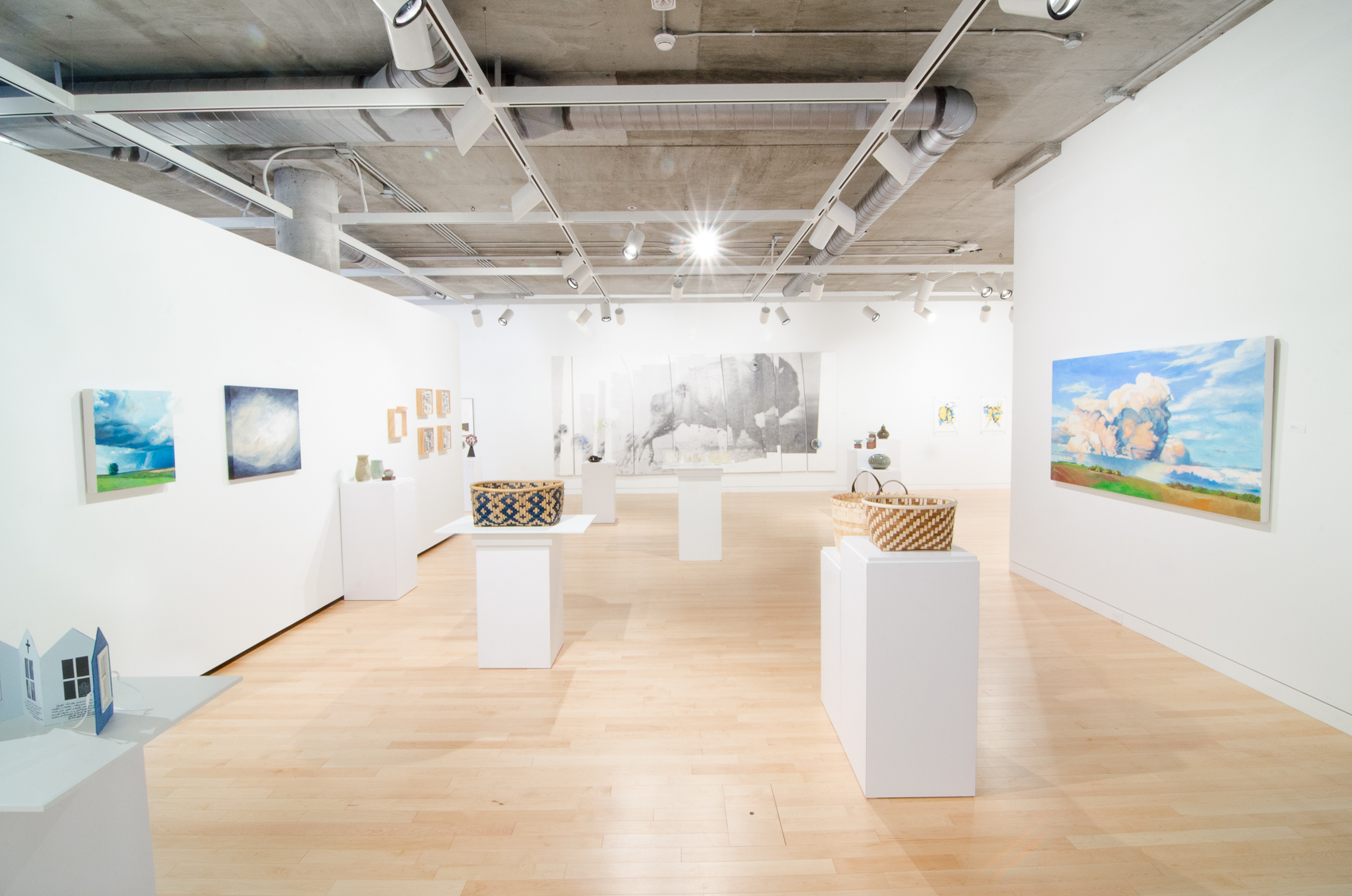 Installation photo of Northwest Arts Center Walter Piehl Gallery