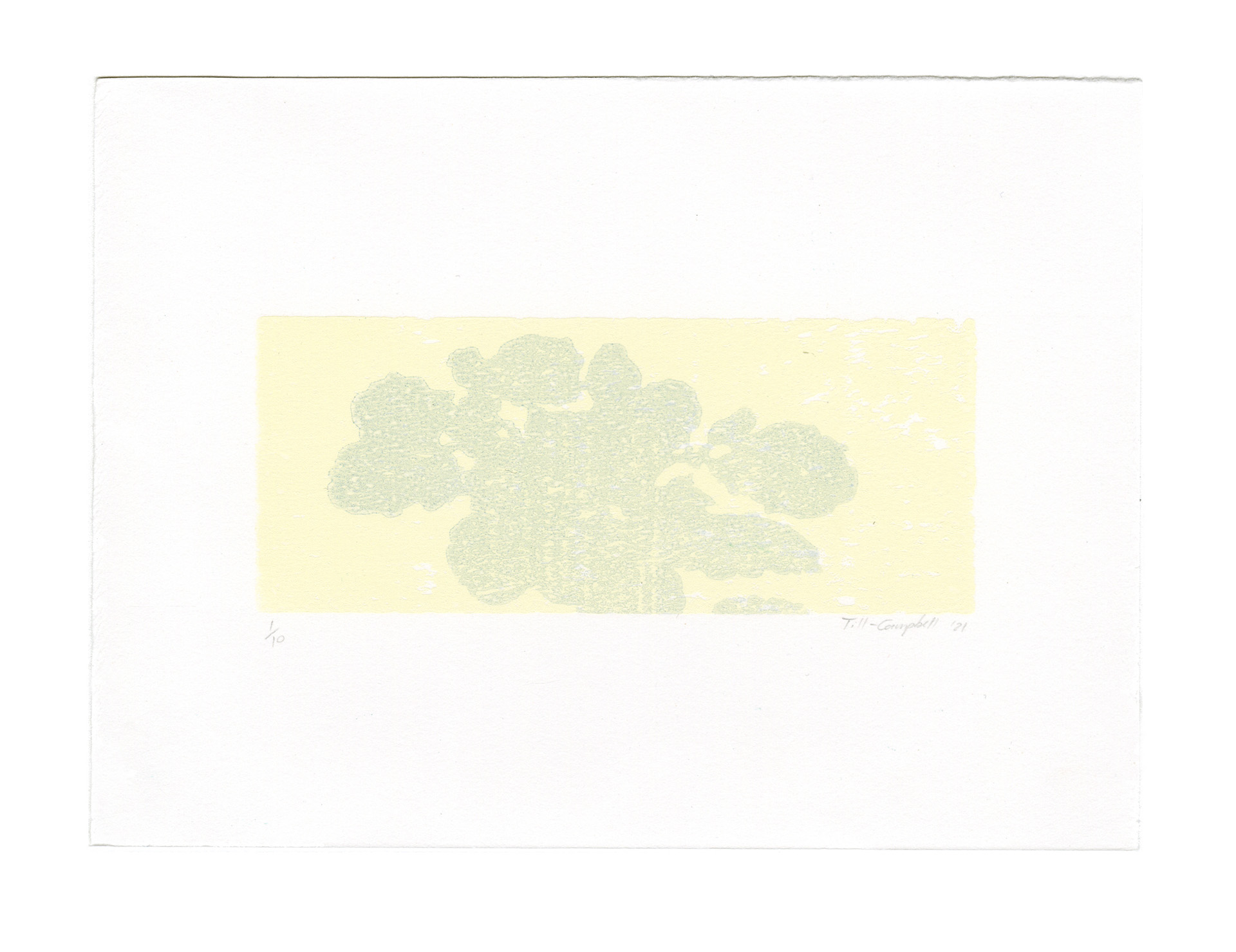 Sheldon Till-Campbell, Forest Park, IL, USA. “Untitled Color Shape,” relief print.