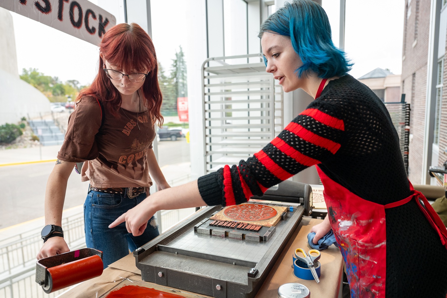 Students printing at NOTSTOCK 2025