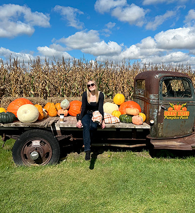 Minot State student Brooklyn Hanelt poses for a photo.