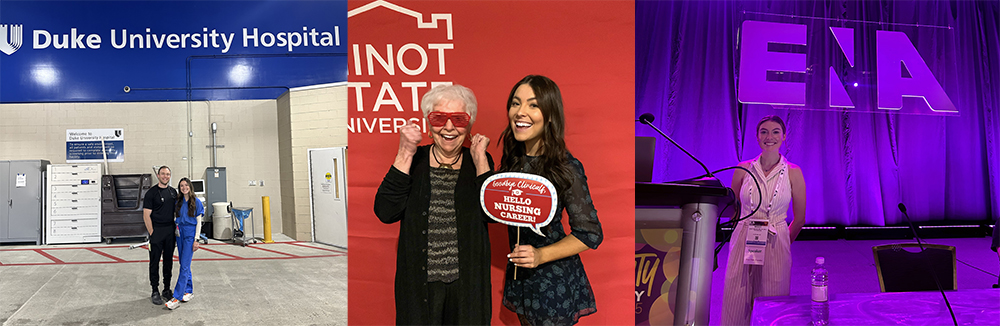 Maddie Mercer at Minot State, with family