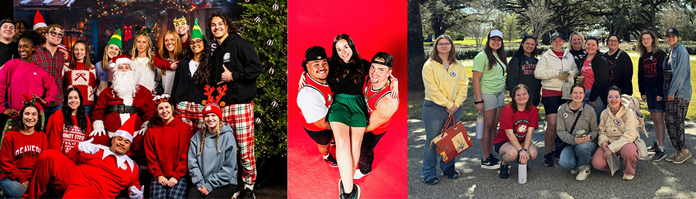 A collage of photos of Amber Holcomb