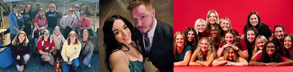 A collage of photos of Amber Holcomb