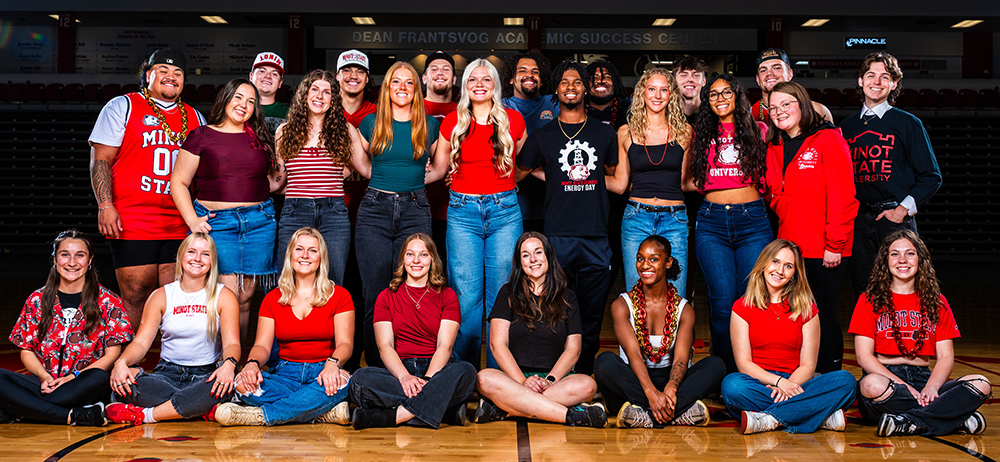 Amber Holcomb and the fellow students