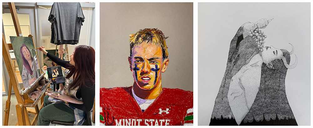 Collage of capstone art projects