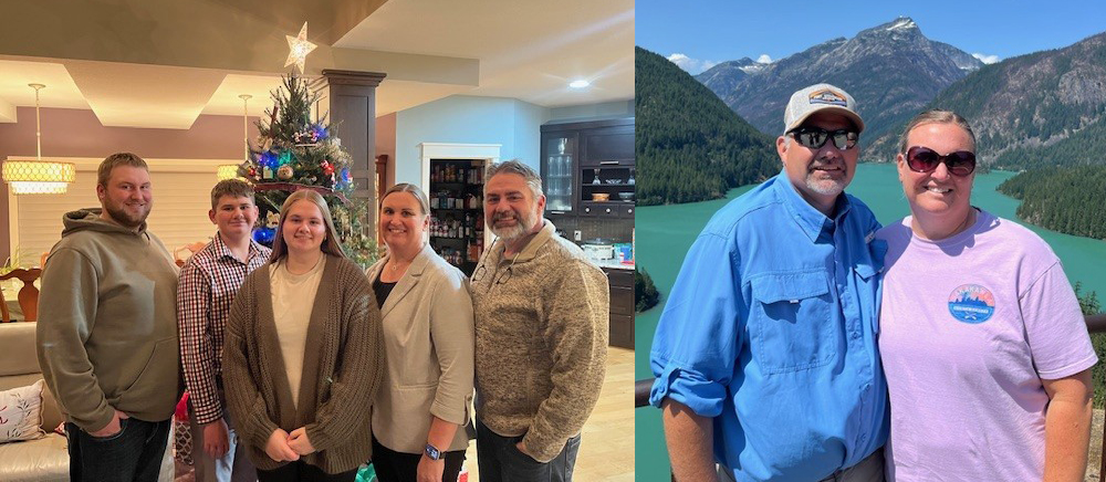 Collage of photos of Heather Martin and her family