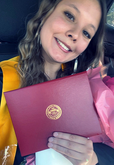 Jorja Short during graduation 2026