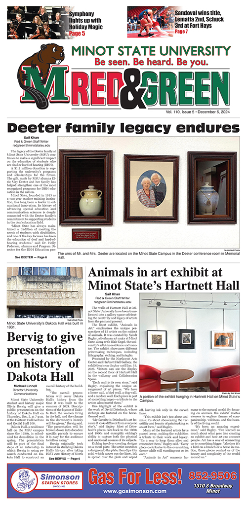 MSU Red & Green Newspaper Front December 7, 2024